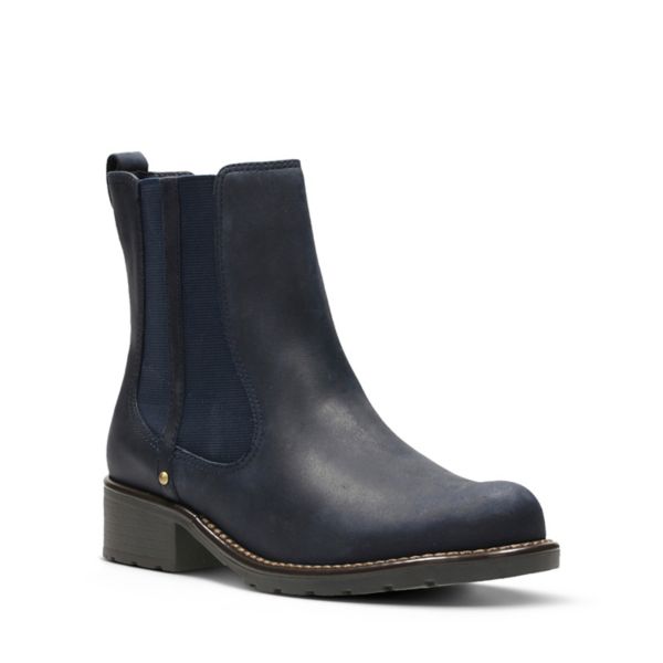 Clarks Womens Orinoco Club Chelsea Boots Navy | UK-1754680